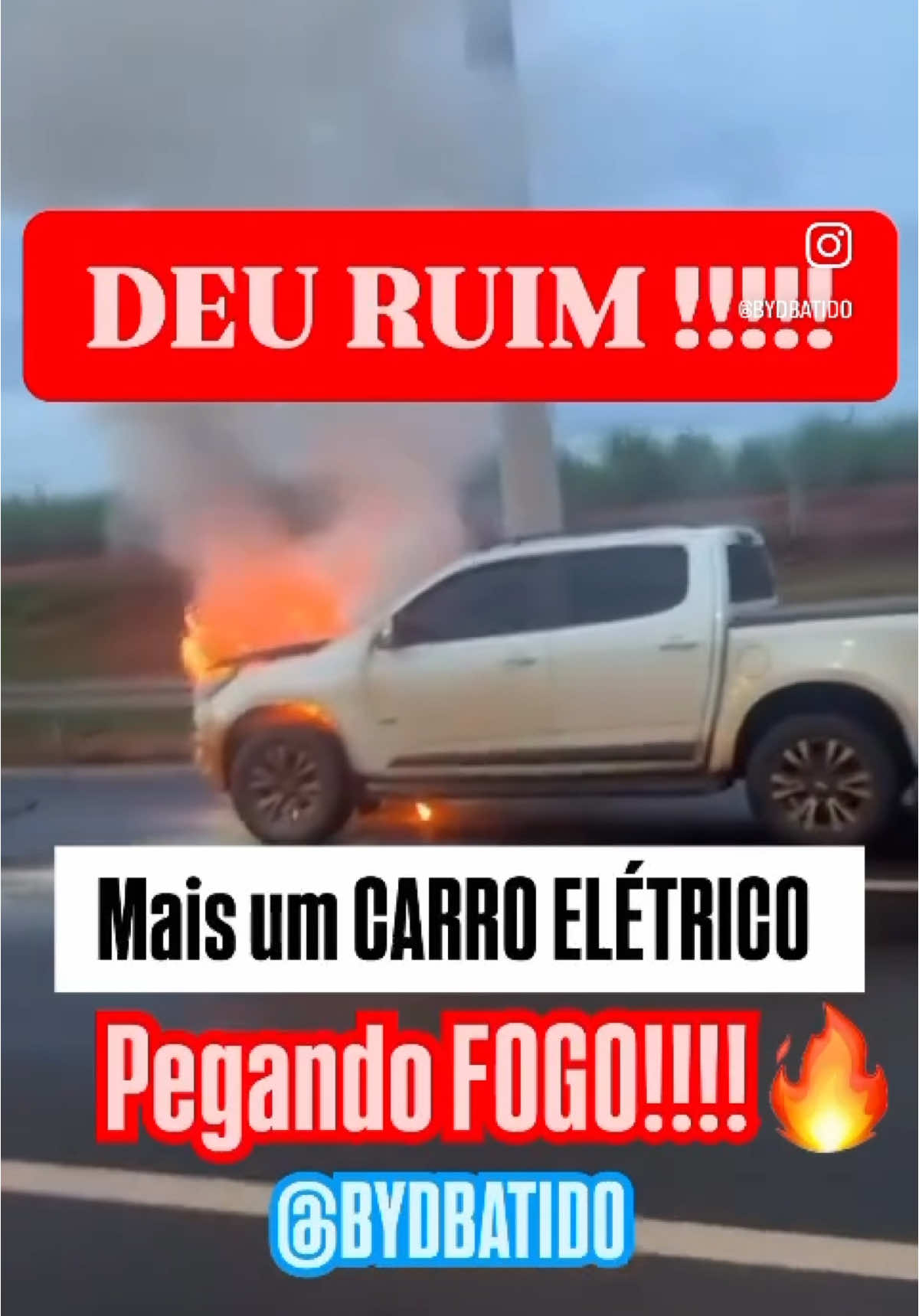 🔥🔥🔥Deu ruim galera!!! E agora amantes de CARROS ELÉTRICOS?!!! 😩😩😩😩 Não pera…. #incendio #bombeiros #carroeletrico #seguro #acidente #leilao #sinistro #seguranca #byd #toyota #mediamonta #prejuizo #gasolina #imposto #ipva