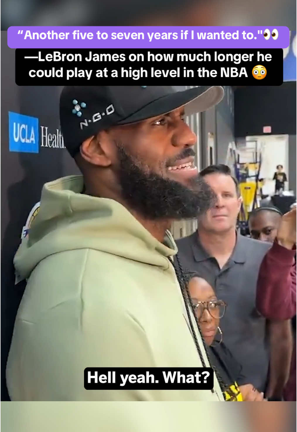 LeBron James says he has a lot left in the tank on his 40th birthday 😅 (🎥 @Jovan Buha) 