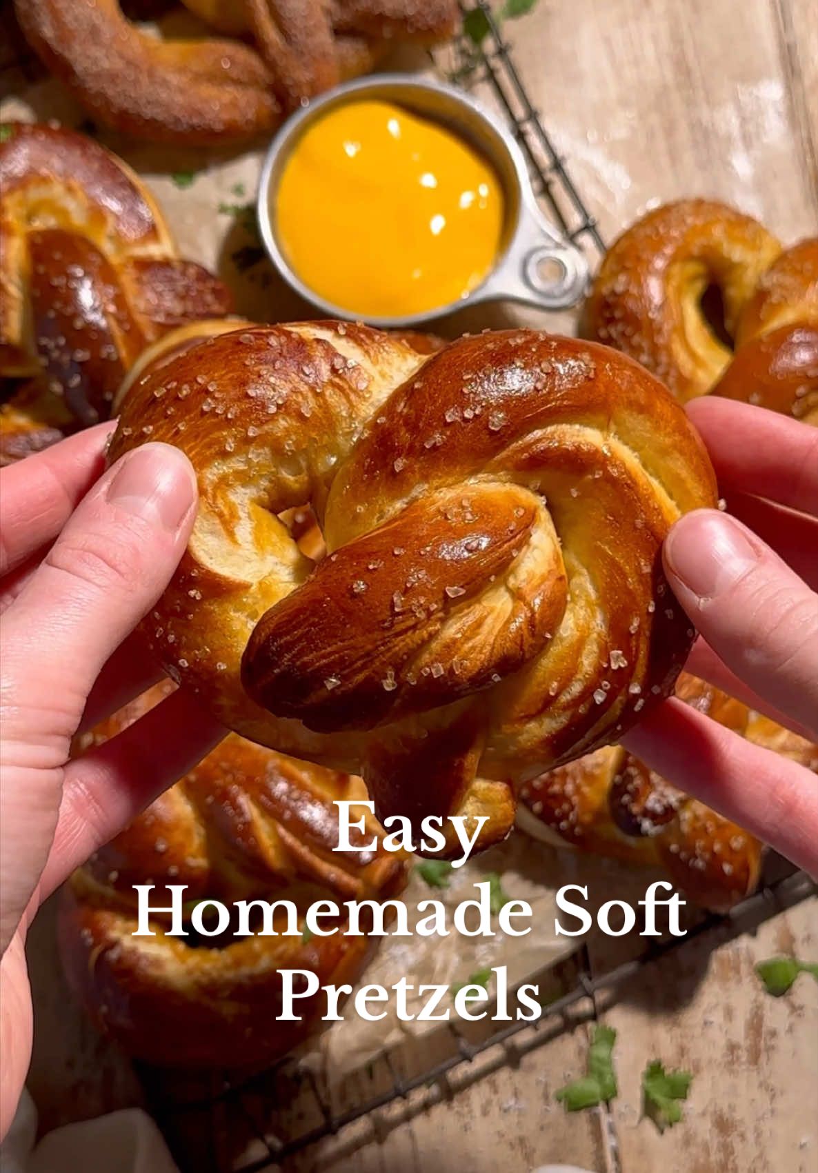 Homemade Soft Pretzels - easier to make than you think & they rival those from a certain mall stand 🤭🥰 #pretzels #bread #fypage #bakingtiktok #newyearseve #appetizers #snackideas #fyppppppp #recipes #bakingrecipe 