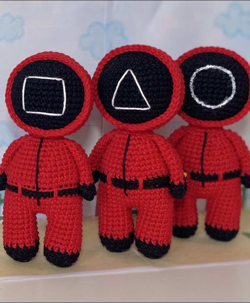 Aula já disponível no canal 🔲🔘🔺 #round6 #squidgame #squidgame2 #desafío #passoapasso #amigurumi 