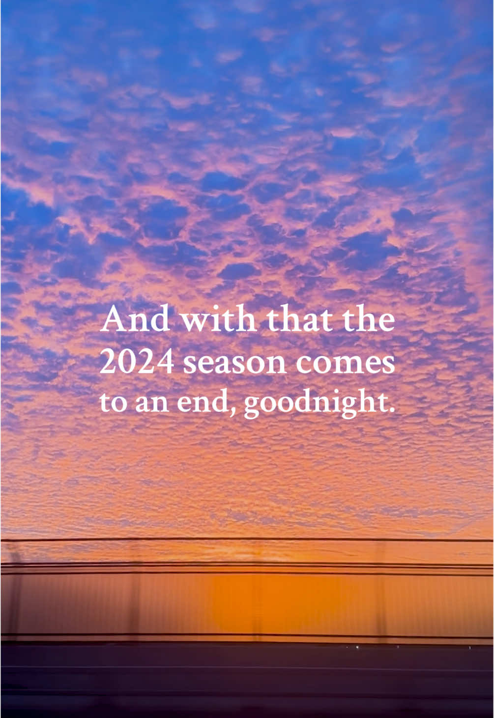 Cue the reflective montages, the deep sighs, and that 'where did the time go?' feeling. Here’s to endings that make room for new beginnings. #2024season #newyear 