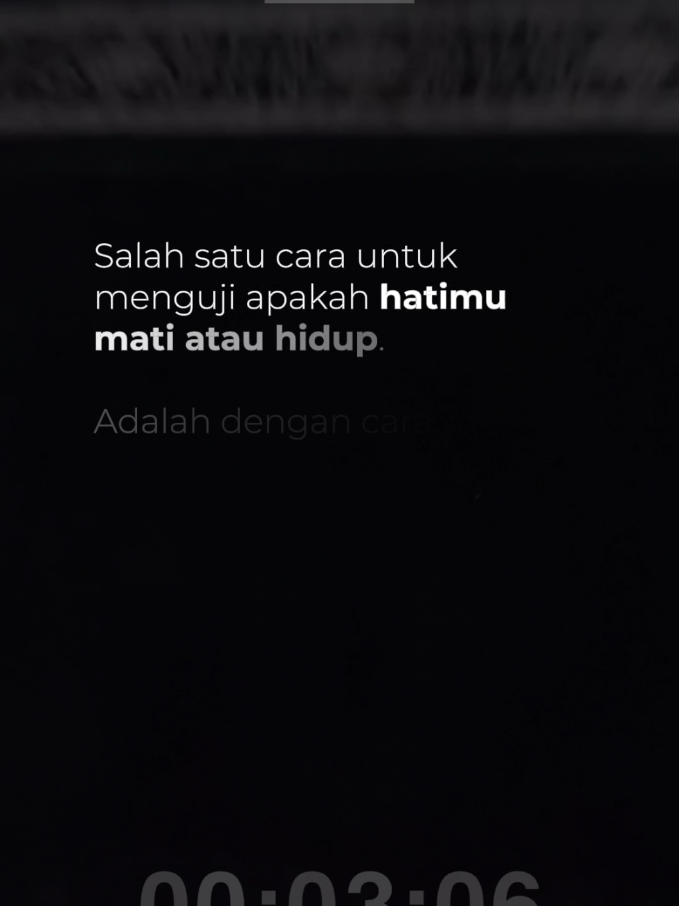 Salah satu cara mengetahui apakah hati kita Mati atau Hidup!!!