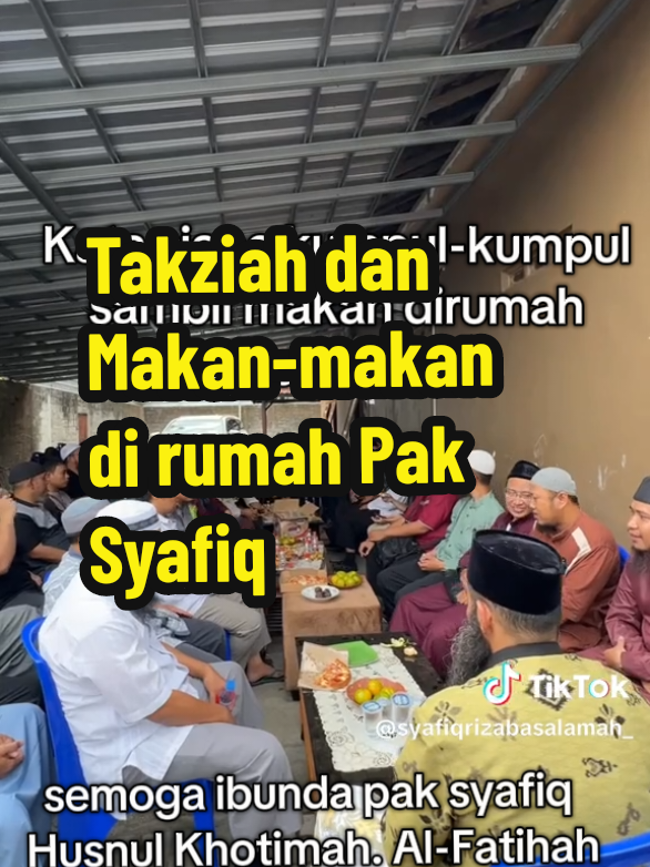 Kata siapa makan-makan di rumah duka haram?  Pak Syafiq saja melaksanakan tradisi ini.  yuk ramaikan #wahabi #tahlilan 