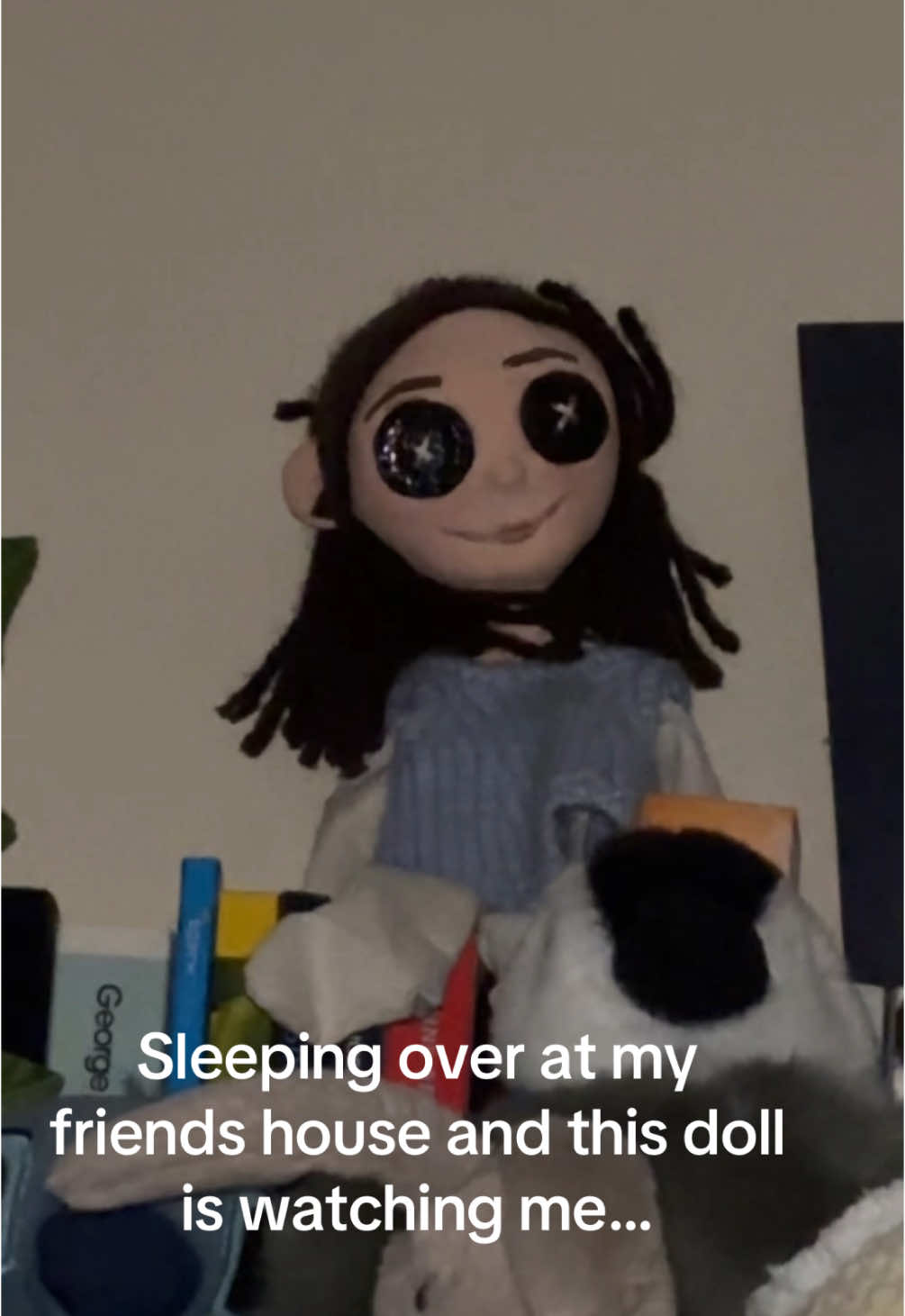 Sleep tight xoxo #coraline #caroline #creepytok #creepy #scary #doll #haunteddoll #othermother #buttoneyes #fyp #sleep