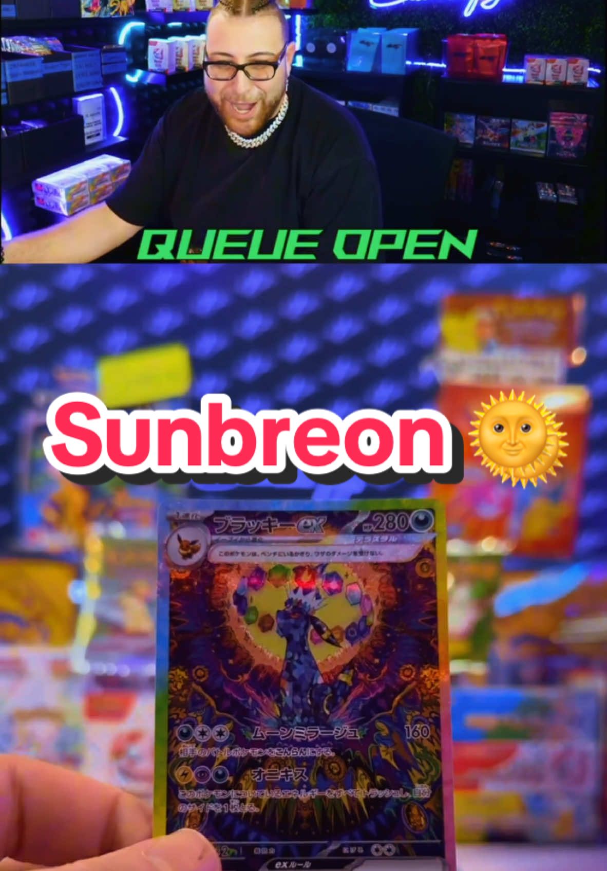 Sunbreon pulled again ! Its been a while but we did it ! #terastalfestival #pokemon #pokemoncards #live #ripandship #ripnship #151 #pokemontiktok #pokemonscarletviolet #pokemoncommunity #charizard #pokemontcg 