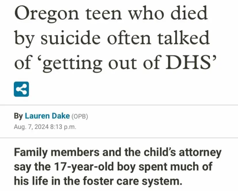 Like many kids placed in foster care, Jacob Doriety bounced around, moving more than 50 times between short-term rentals, residential treatment centers and foster homes. But he spent much of the last two years of his short life living in a hotel in Eugene. Jacob was staying at the hotel on Saturday morning when he died by suicide. The 17-year-old’s death is the latest blow to a trouble-ridden system that has struggled for decades to take care of its most vulnerable kids. The state was responsible for Jacob for the majority of his life. Six years ago, Oregon Department of Human Service officials promised in a legal settlement to stop placing kids in hotels recognizing the harm it does. But it didn’t stop. Instead, Oregon spent millions of dollars housing hundreds of kids in hotel rooms. His life was often marked by dehumanizing moments. Like, when Eugene hotel rooms were in demand — University of Oregon students were graduating or the Prefontaine Classic track and field meet was happening — state officials would tell Jacob to pack up his belongings. He would throw what he had into plastic storage bins and move into a Salem hotel until the event was over. Jacob was in foster care most of his life after the age of about 2-years-old. Jacob struggled with mental health issues, but sustained treatment was nearly impossible without a stable place to consider home. Oregon has struggled with providing adequate care to those struggling with mental health for years. The state consistently ranks as one of the worst in the country in providing access to mental health care. Smith, Jacob’s attorney, said his care team was aware he wanted to kill himself. She, along with Jacob’s caseworkers and attorneys for the state had been consistently meeting with a judge leading up to his suicide to find an adequate placement to care for him. Instead, he remained in the hotel room with rotating shifts of caseworkers tasked with looking after him. #fosterkidsmatter❤️ #fostercare #explore #heartbreaking #davonwoods #suicideawarness #fostercarenews🥹 