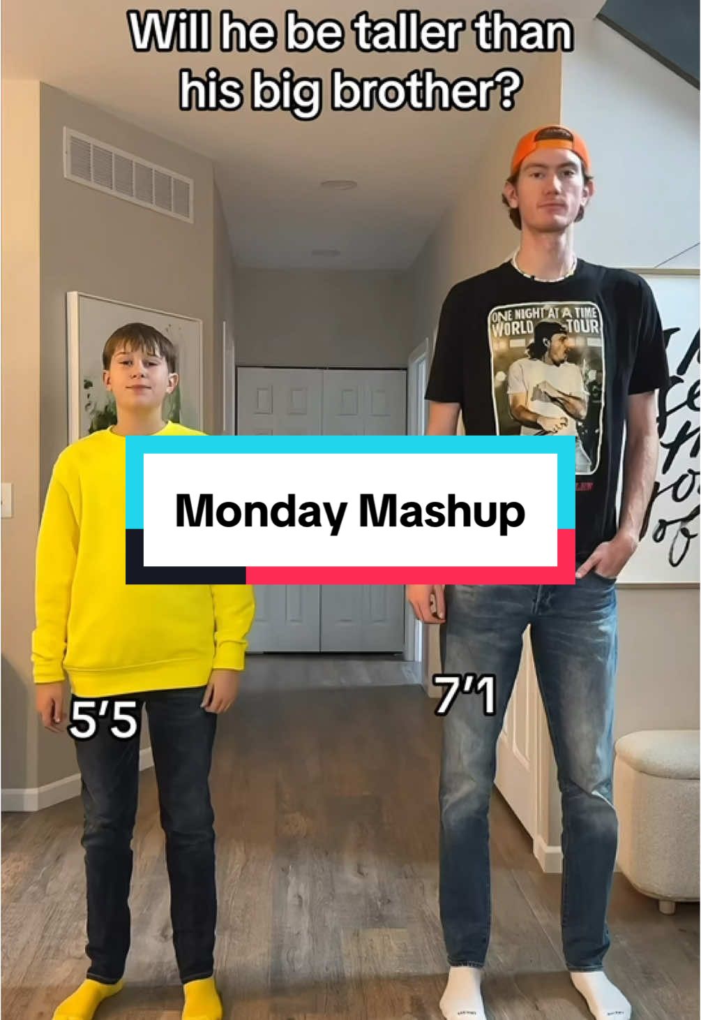 Want to be tall #mondaymashup #tall #short 