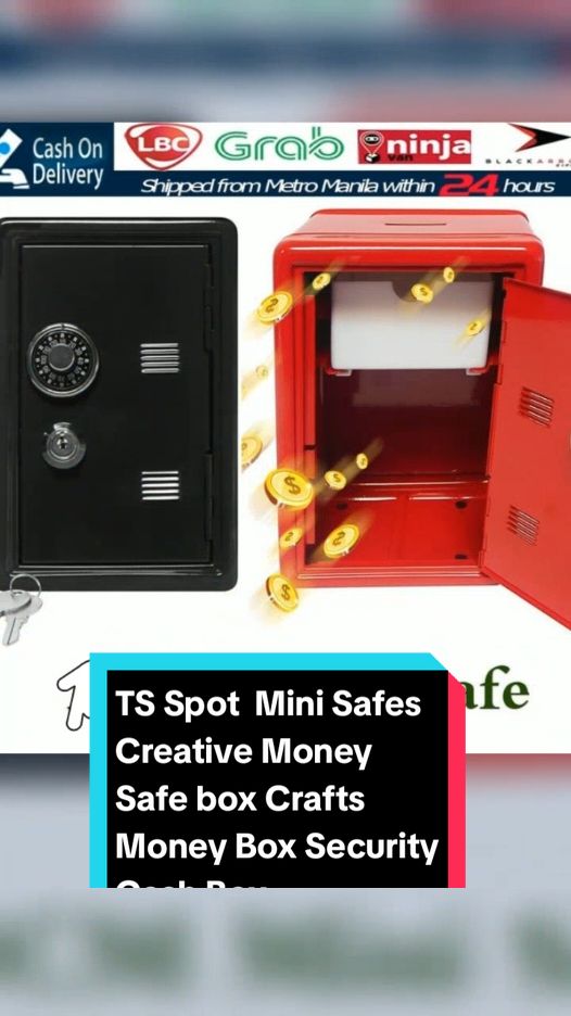 TS Spot  Mini Safes Creative Money Safe box Crafts Money Box Security Cash Box Price dropped to just ₱345 pesos! Don't miss out! Tap the link below! #moneysafebox #TikTokShop #tiktokfinds #TikTokFashion #tiktokaffiliate #tiktokph #LearnOnTikTok 