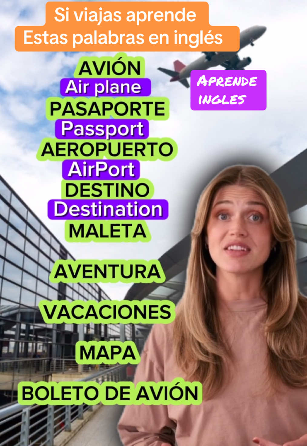 Learn english! Si viajas aprende estas palabras en inglés. #learnenglish #latinosenusa #aprenderingles #latino #mexican #englishteacher #englishclass #2024 