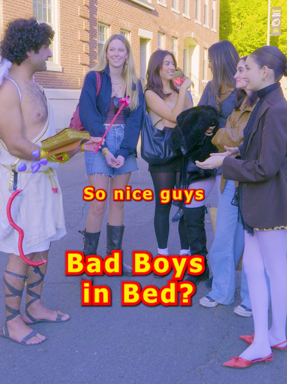 CQ: Bad Boys good in bad? 👨🛏💜 #cupidquestions #streetinterview #cupidskissypoptour #Love #salem #shorts #interviews #relationships #badboys #badboysofboston #badboysvscrazygirls #badboysofinstagram #badboysandbridesmaids #badboystatus @Tinder @Hinge 🖤 @Bumble @OkCupid @Coffee Meets Bagel 