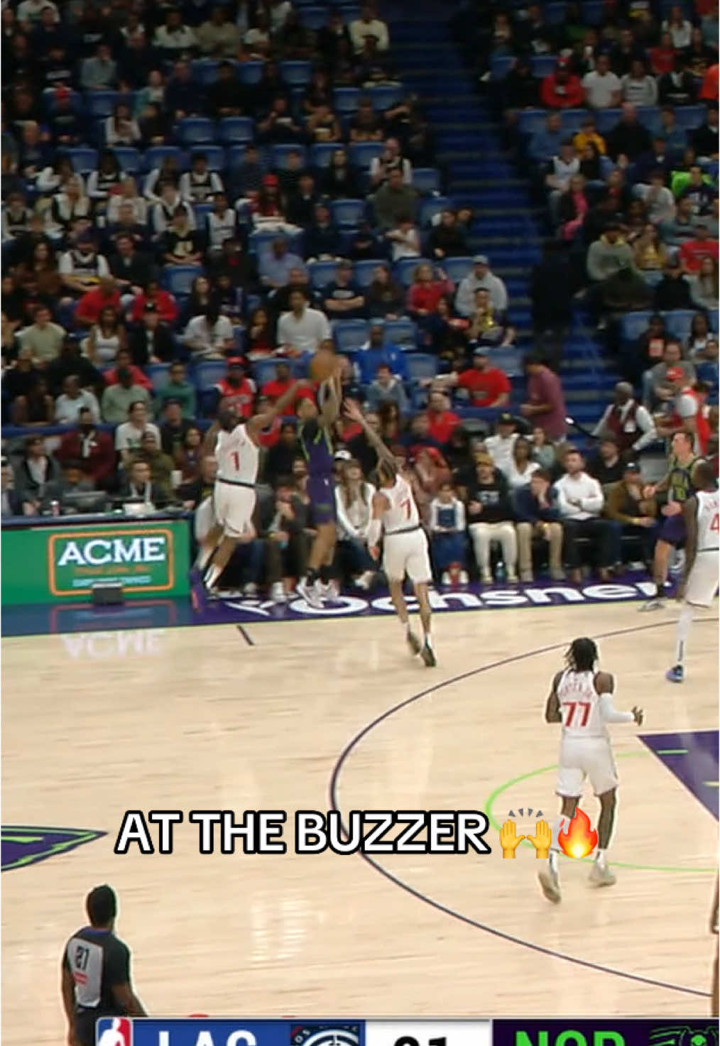 Tough bucket 🪣😮‍💨 #NBA #basketball #neworleanspelicans #buzzerbeater 