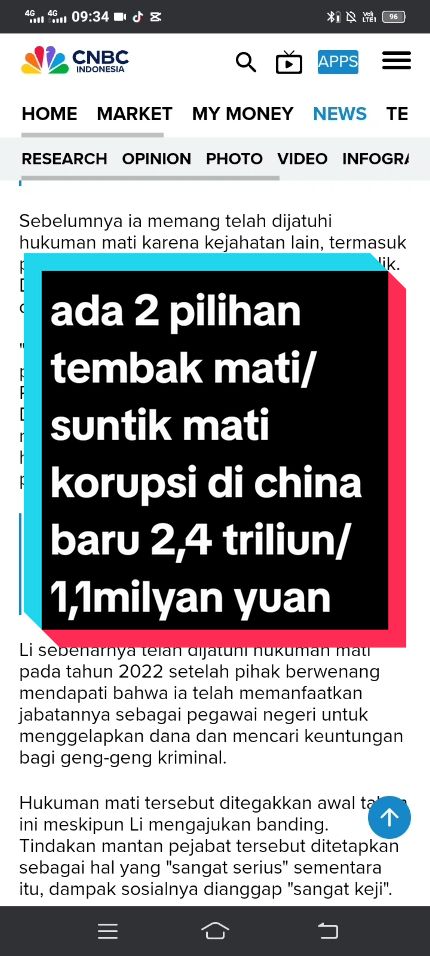 Membalas @lianlubis462 Pengadilan China menjatuhkan hukuman mati terhadap seorang mantan pejabat eksekutif pada salah satu perusahaan manajemen aset terbesar yang dikendalikan pemerintah Beijing. Mantan pejabat Beijing ini dinyatakan bersalah menerima suap dalam jumlah 