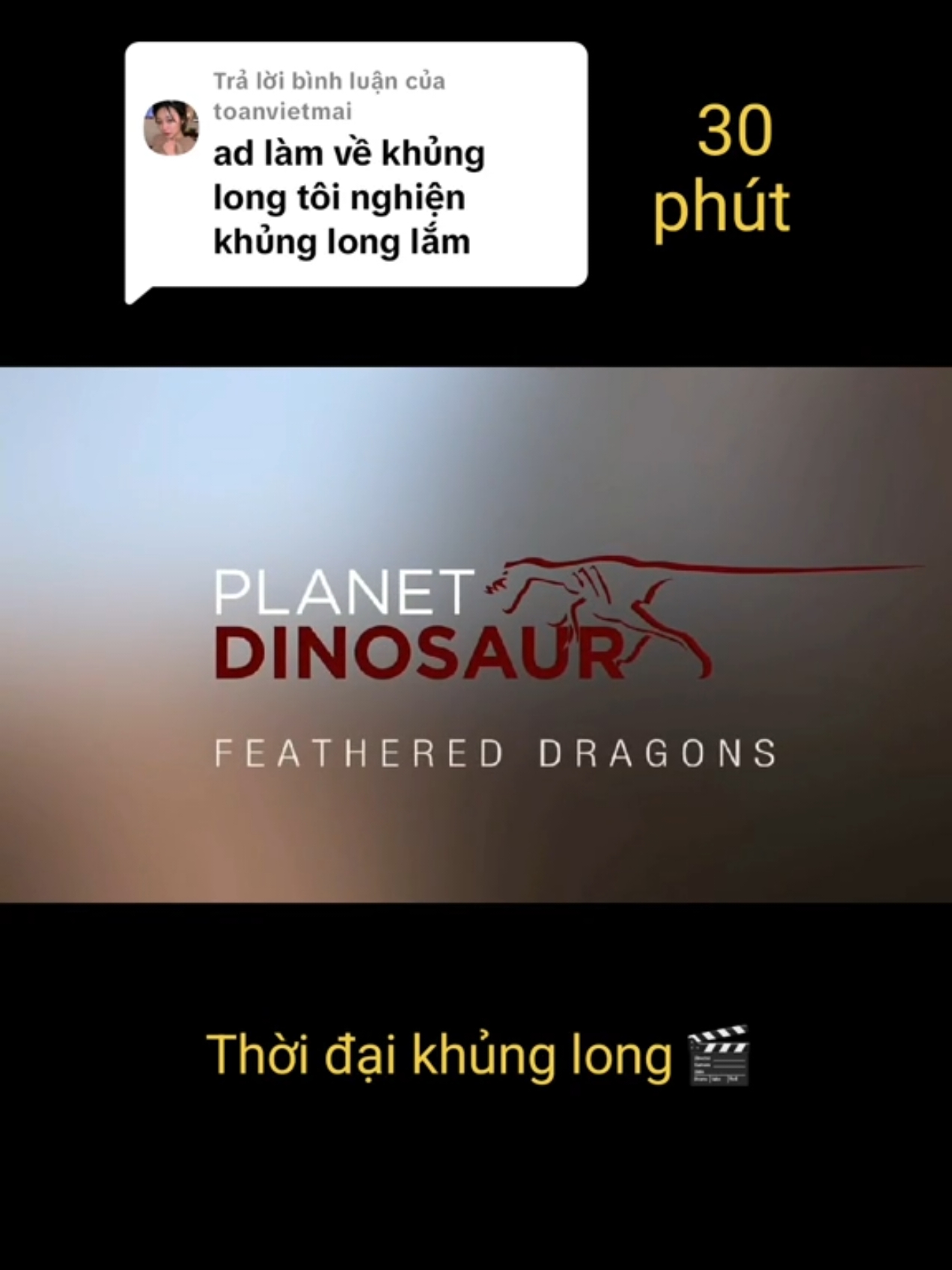 Trả lời @toanvietmai Khủng long là một nhóm bò sát thuộc nhánh Dinosauria, xuất hiện lần đầu vào kỷ Tam Điệp khoảng 243 - 233,23 triệu năm trước đây, mặc dù nguồn gốc chính xác và các mốc thời gian trong quá trình tiến hóa của chúng hiện vẫn đang tiếp tục được đào sâu nghiên cứu. Kể từ sau sự kiện tuyệt chủng Tam Điệp – Jura (201,3 triệu năm trước), khủng long đã trở thành nhóm động vật có xương sống chiếm ưu thế nhất xuyên suốt qua kỷ Jura cho đến cuối kỷ Phấn Trắng, khi sự kiện tuyệt chủng Phấn Trắng-Cổ Cận (66 triệu năm trước) làm tuyệt chủng hầu hết các nhóm khủng long và 3/4 các loài động vật, thực vật trên Trái Đất (trong đó đa số các loài bò sát khổng lồ bao gồm khủng long bị thiệt hại nặng nề nhất, các loài cá và lưỡng cư ít bị thiệt hại), sự kiện tuyệt chủng này đánh dấu sự kết thúc Đại Trung Sinh và bắt đầu Đại Tân Sinh. Các ghi nhận hóa thạch cho thấy chim đã tiến hóa từ khủng long có lông vũ, tiến hóa từ một nhóm lớn hơn là khủng long chân thú vào thế Jura muộn, và vài loài chim đã sống sót sau sự kiện tuyệt chủng 66 triệu năm trước rồi tiếp tục phát triển đa dạng như hiện nay. Do đó, chim là hậu duệ duy nhất còn sót lại ngày nay của khủng long, và khủng long vẫn chưa tuyệt chủng hoàn toàn như vẫn thường được nói mà một nhánh con cháu của chúng vẫn còn tồn tại đến tận ngày nay. Khủng long vì thế có thể được chia thành hai loại là khủng long phi điểu (tức là tất cả các loại khủng long khác chim) và chim.        Khủng long là một nhóm đa dạng từ phân loại sinh học, hình thái đến sinh thái. Chim, với hơn 10,000 loài còn sinh tồn, là nhóm động vật có xương sống đa dạng nhất ngoài bộ Cá vược. Theo các bằng chứng hóa thạch, các nhà cổ sinh đã nhận ra 500 chi và hơn 1000 loài khủng long phi điểu. Khủng long có mặt ở khắp các châu lục, qua những loài hiện còn (chim) cũng như những hóa thạch còn sót lại. Suốt nửa đầu của thế kỷ XX, trước khi chim được xem là khủng long, hầu hết cộng đồng khoa học tin rằng khủng long là động vật chậm chạp và biến nhiệt. Tuy nhiên hầu hết các nghiên cứu những năm 1970 đã chỉ ra rằng khủng long là động vật hoạt động tích cực với khả năng trao đổi chất cao và thích nghi tốt cho quan hệ xã hội. Một số ăn thực vật, số khác ăn thịt. Có bằng chứng cho thấy tất cả khủng long đều đẻ trứng, và xây tổ là một đặc điểm phụ của tất cả khủng long, cả chim lẫn phi điểu. Tổ tiên khủng long đi bằng hai chân. Tuy thế rất nhiều chi khủng long đi bằng bốn chân, và một số chi có thể thay đổi giữa 2 dạng. Cấu trúc sừng và mào là phổ biến ở tất cả các nhóm khủng long, và vài nhóm thậm chí còn phát triển các biến đổi bộ xương như giáp mô hoặc gai. Trong khi khủng long hiện đại (chim) khá nhỏ để thuận tiện cho việc bay lượn (tất nhiên vẫn có một vài loài chim không thể bay), nhiều loài khủng long có cơ thể rất lớn. Chi khủng long chân thằn lằn lớn nhất có thể đạt tới 39,7 mét (130 foot) chiều dài và 18 m (59 ft) chiều cao. Dù vậy, ý nghĩ rằng khủng long đa số đều to lớn là sai lầm, vì hóa thạch lớn có khuynh hướng được giữ lâu hơn. Nhiều chi khủng long khá là nhỏ, vi dụ Xixianykus chỉ dài khoảng 50 xentimét (20 inch).