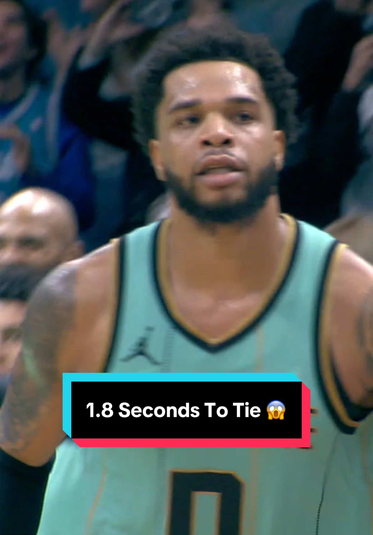 Miles Bridges ties it up with this ridiculous three ball 🥶 #NBA #NBAHighlights #Basketball #MilesBridges #CharlotteHornets 