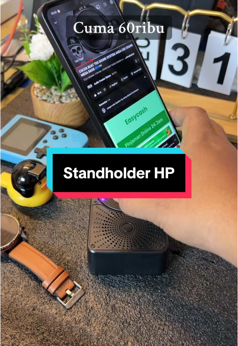 Standholder HP sudah sekalian speaker bluetooth #standholderhp #speakerbluetooth #standhp 