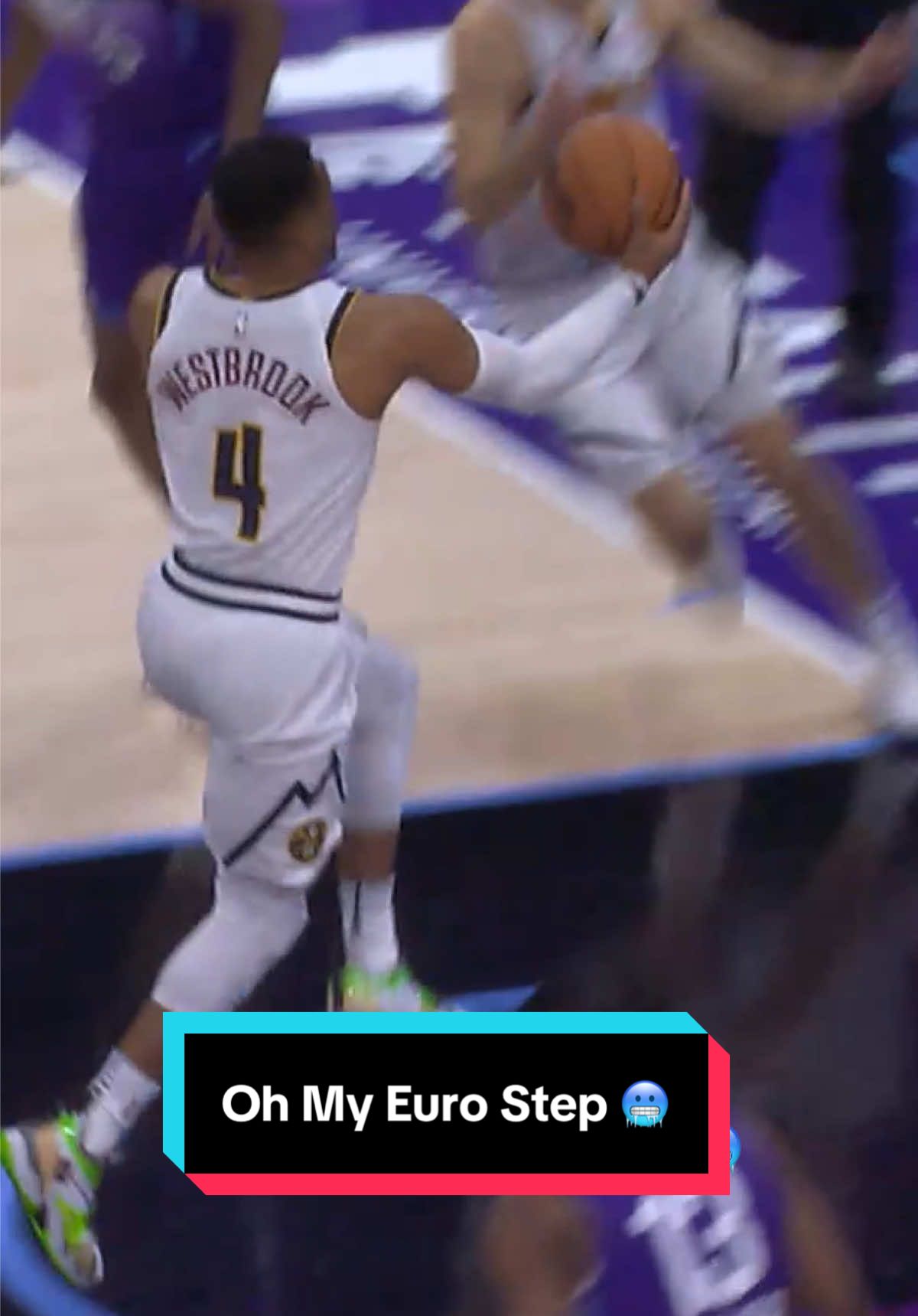 Russ hits the sick euro in transition 👏 #NBA #NBAHighlights #Basketball #RussellWestbrook #DenverNuggets 