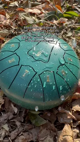 Elegant and ethereal rain drum. #relax #nature #soothing #chimes #outdoorsn #yard #loveit #musthaves #fypage #peaceful #raindrum #steeltonguedrum #zen #tiktokshop #tiktokmademebuyit #spotlight #Halloween2025 #fallfreshness #falloutfits #earthtone #beautifulyou