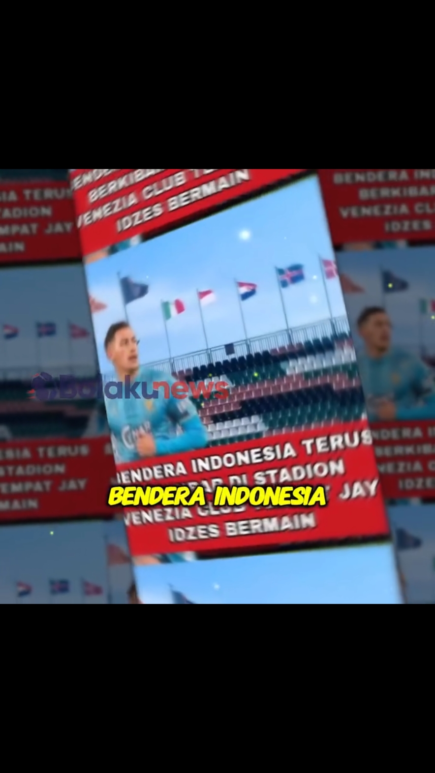 Bendera Indonesia terus berkibar di stadion Venezia #beritatimnas #timnasday #pecintasepakbola⚽ #bolakunews 