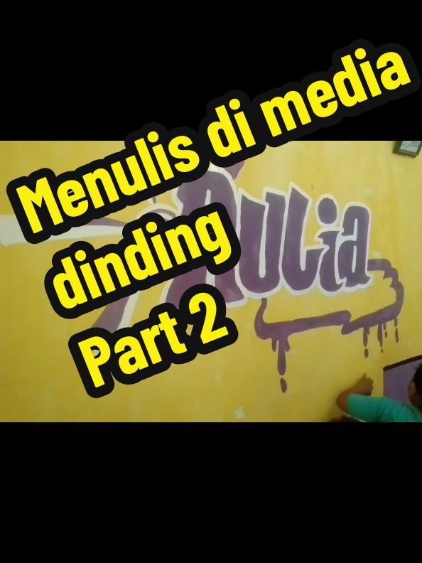 Part 2 menulis di media dinding dengan alat seadanya #fypシ゚viral #hurufkotakkotak #tiktok #menulis #graffiti #art #menulisindah #dinding 