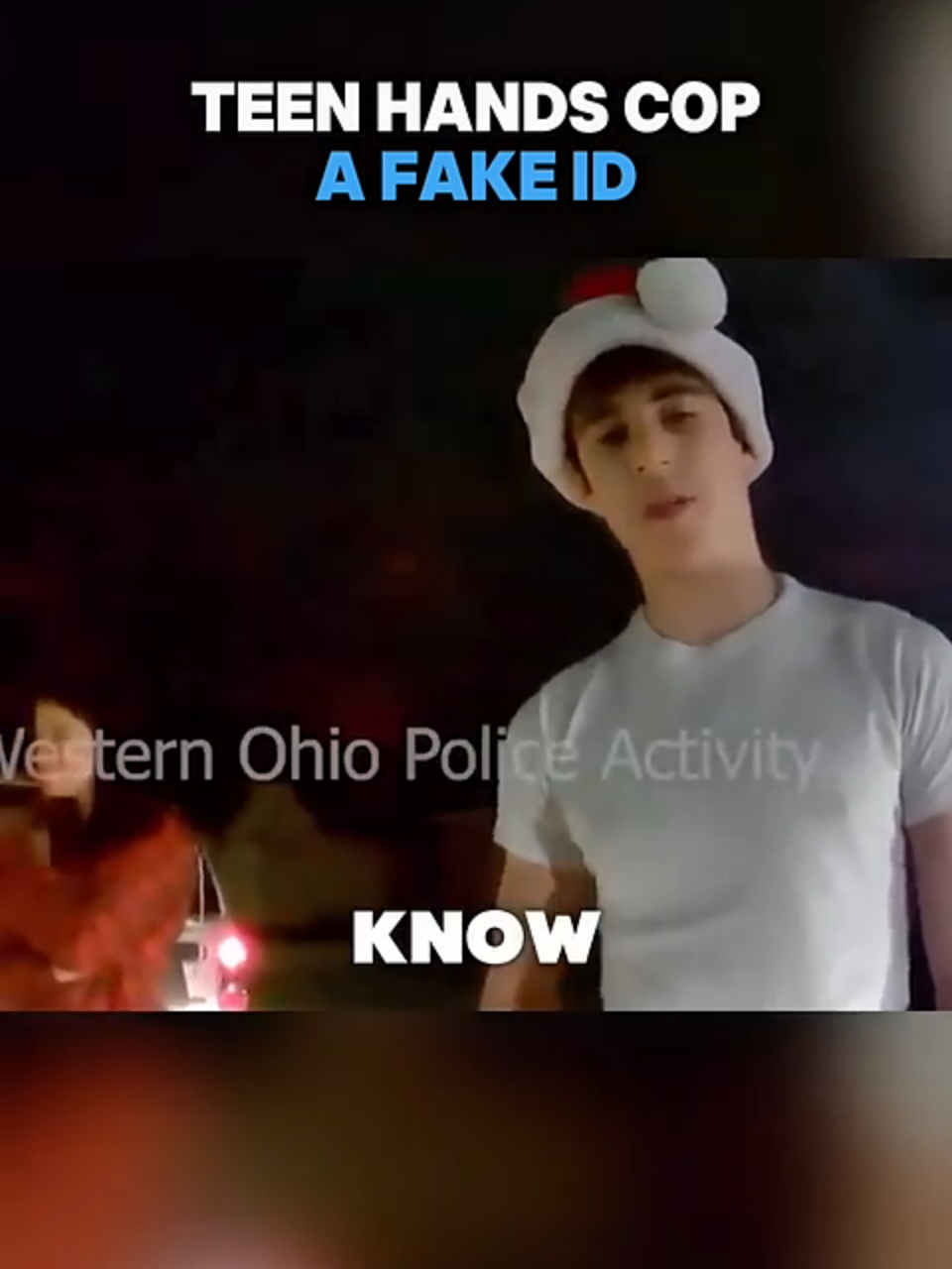 Teen hands cop a fake ID😳