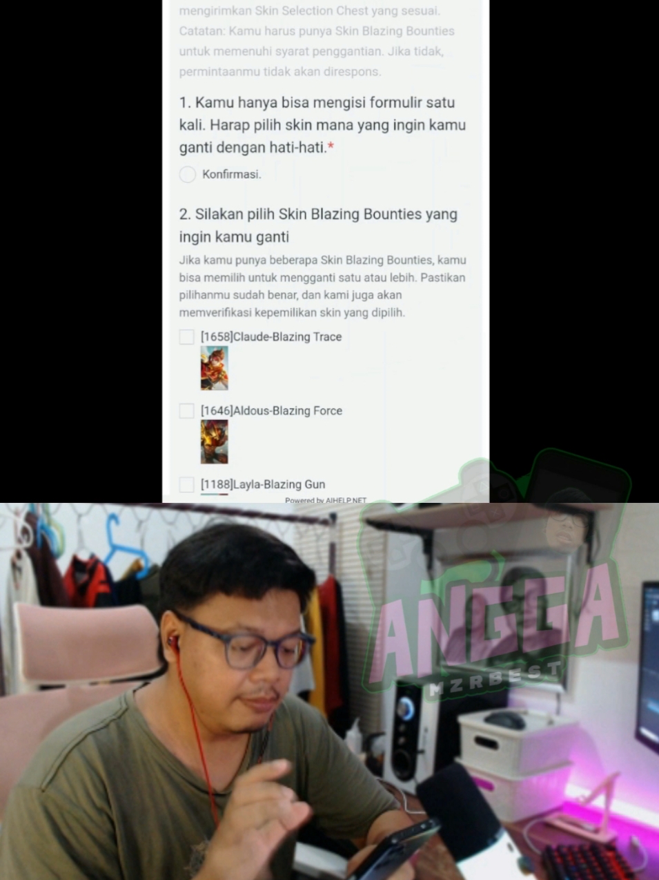 Solusi cs error untuk menukarkan skin blazing #anggamzrbest 