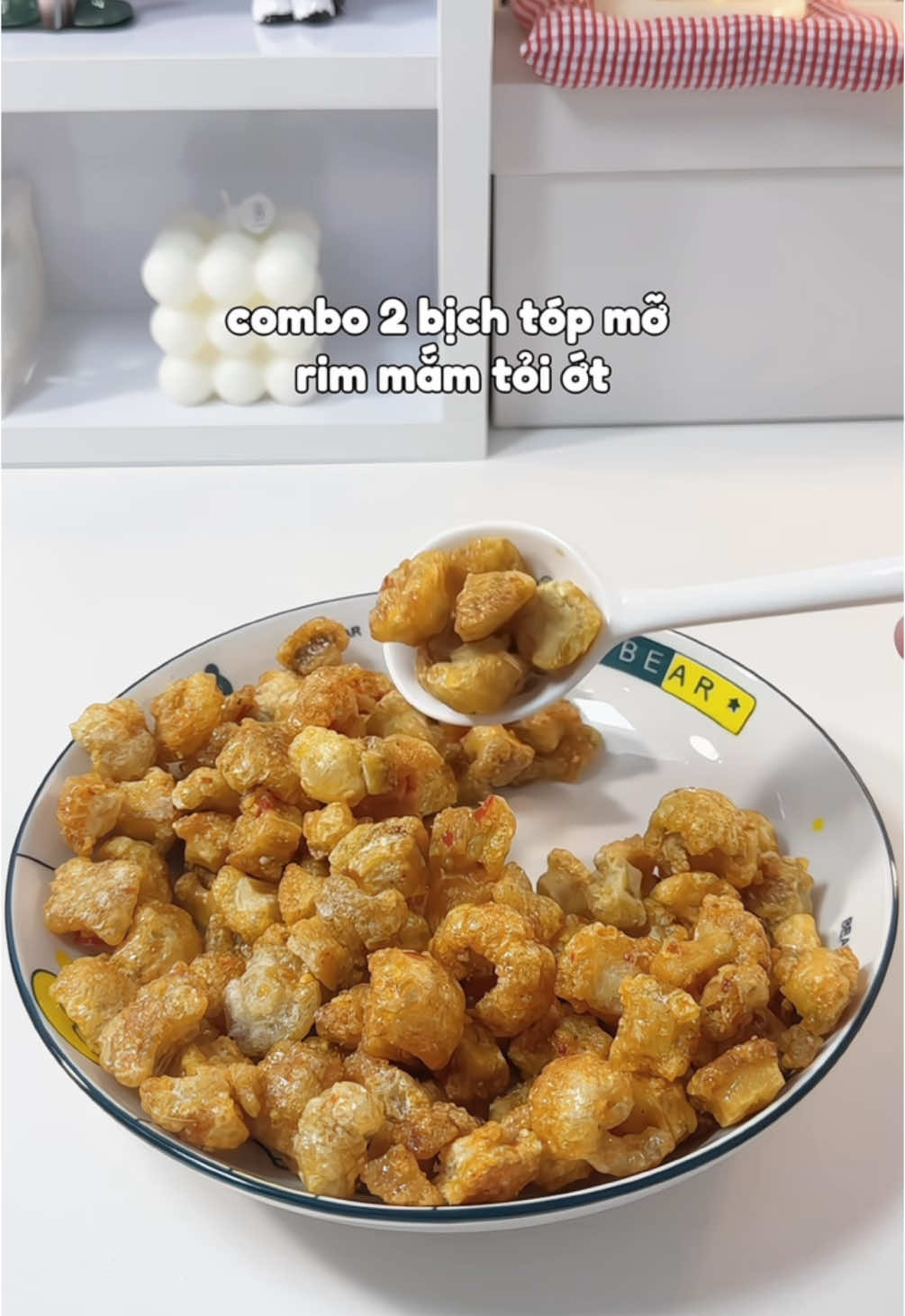 combo 2 bịch tóp mỡ rim mắm tỏi ớt Bobo Food #topmo #topmorimmamtoi #bobofood #anvat #mukbang #unboxing #viral #xuhuong #fyp 