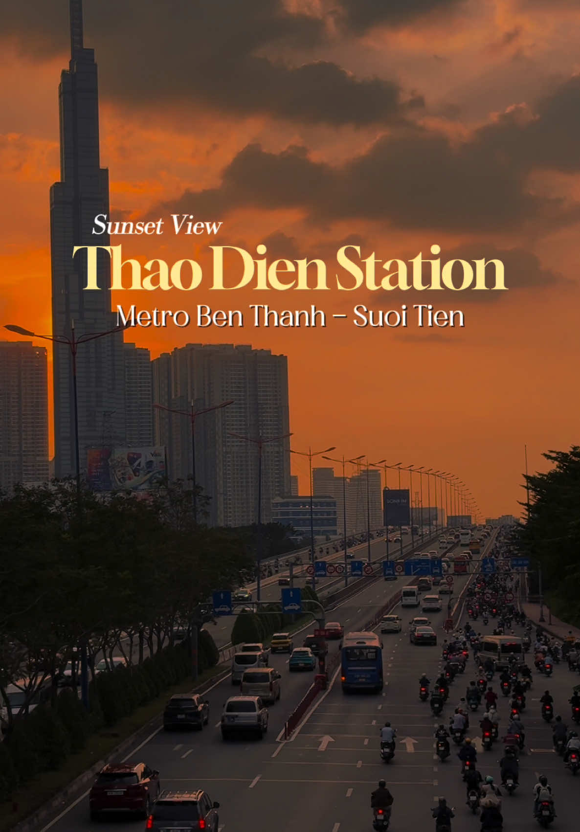 View# ngắm hoàng hôn mới siêu đỉnh ở Sài Gòn, trạm Metro Thảo Điền #phutlela #saigon #traveltiktok #travel #metrobenthanhsuoitien 