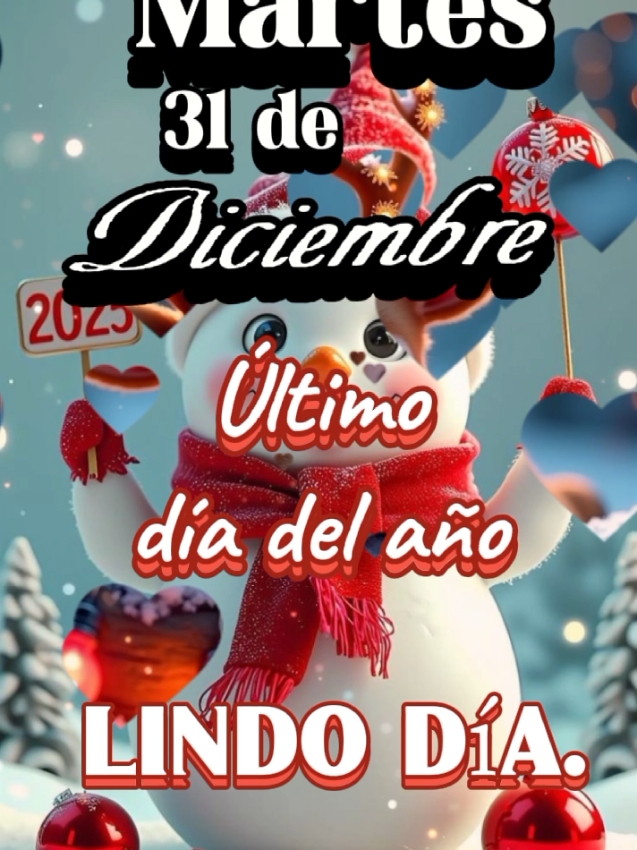 Ultimo dia del año! 31 de Diciembre!#CapCut #Adios2024 #capcutmotivacional #felizañonuevo #buenosdias #FelizMartes #frasespositivas 