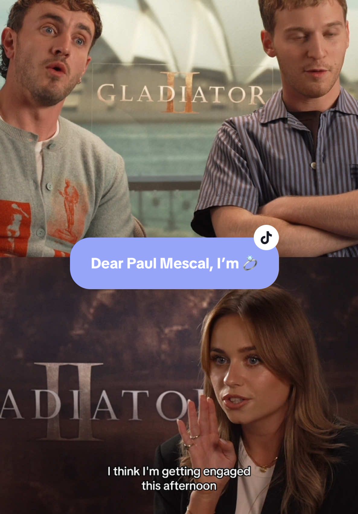 2024. Carats & Colosseums. Ps GLADIATOR II is available to rent or buy at home NOW! #historytok #history #paulmescal #interview #engaged #2024 #gladiator 