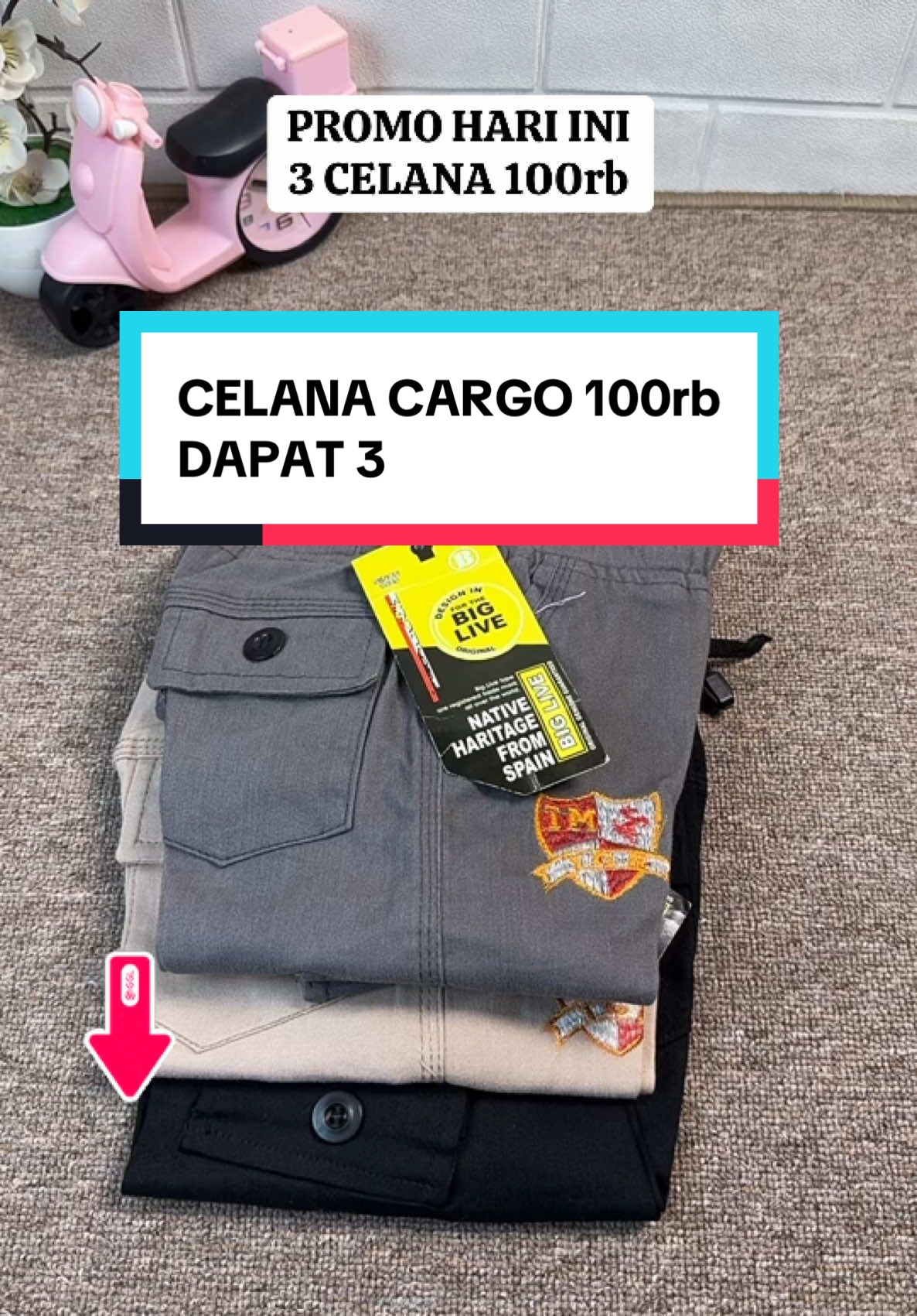 Promo terbatas celana cargo bun dapet 3 loh😍😍 #celanacargo #celanacargoanak #celanaanak #celanaanakpanjang #celanapanjang #promocelanaanak 