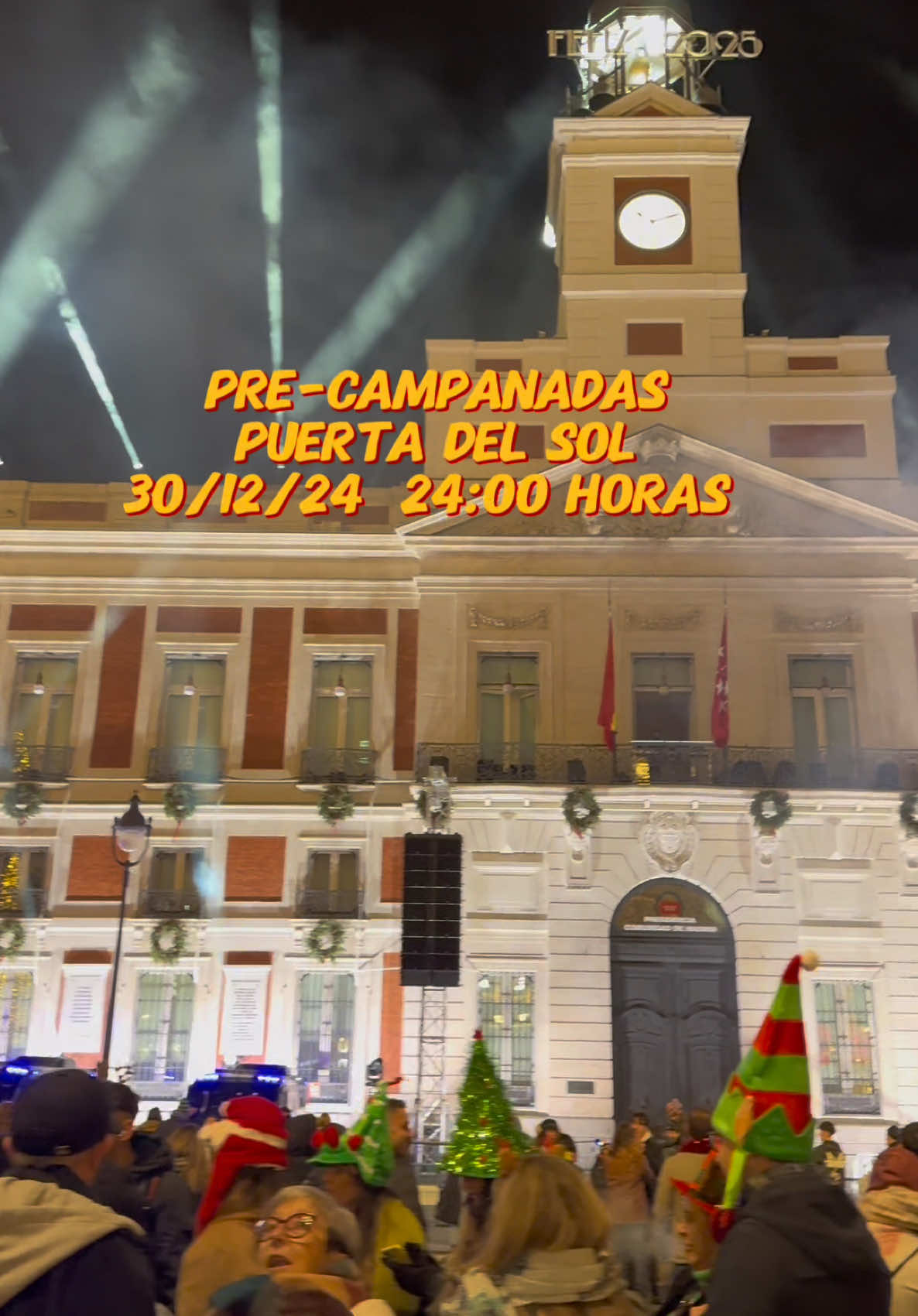 Pre-uvas Puerta del Sol , 30 de Diciembre 2024 , 24:00 horas. #madrileños #madrileñear #madridquebonitaeres #madridplans #ig_madrid #demadridalcielo #instamadrid #madriz #jota_madrid #madrid #madrid❤️  