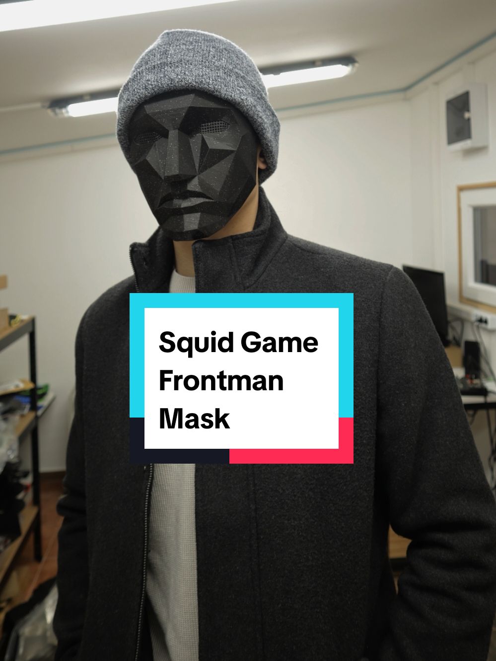 3D printed Squid Game S2 frontman mask 🔥 #fyp #foryou #squidgame 
