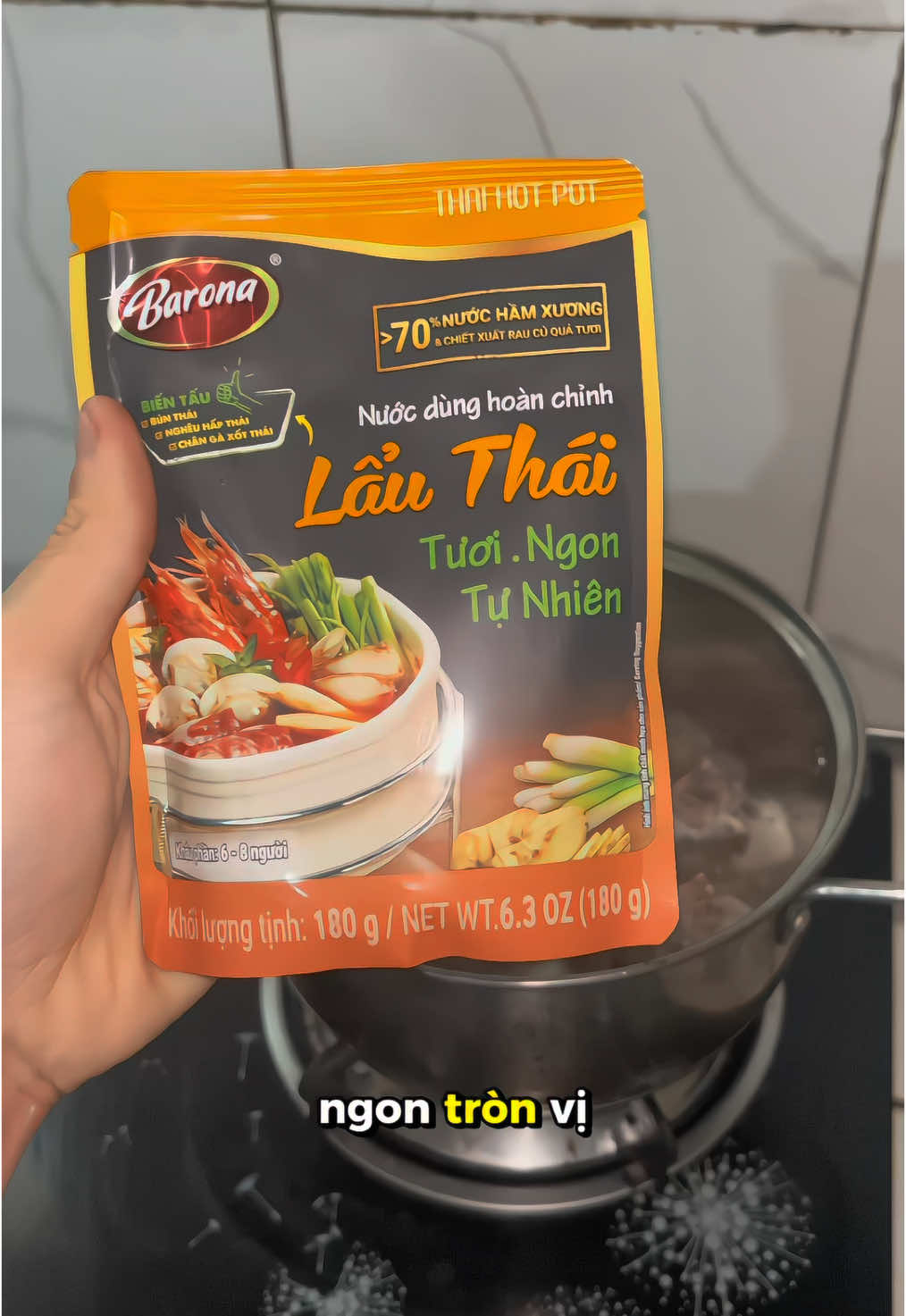 Nước dùng lẩu Thái Barona tiện lợi 🍲 #thienmink1 #noilau #barona #lauthai #giavi #nauan