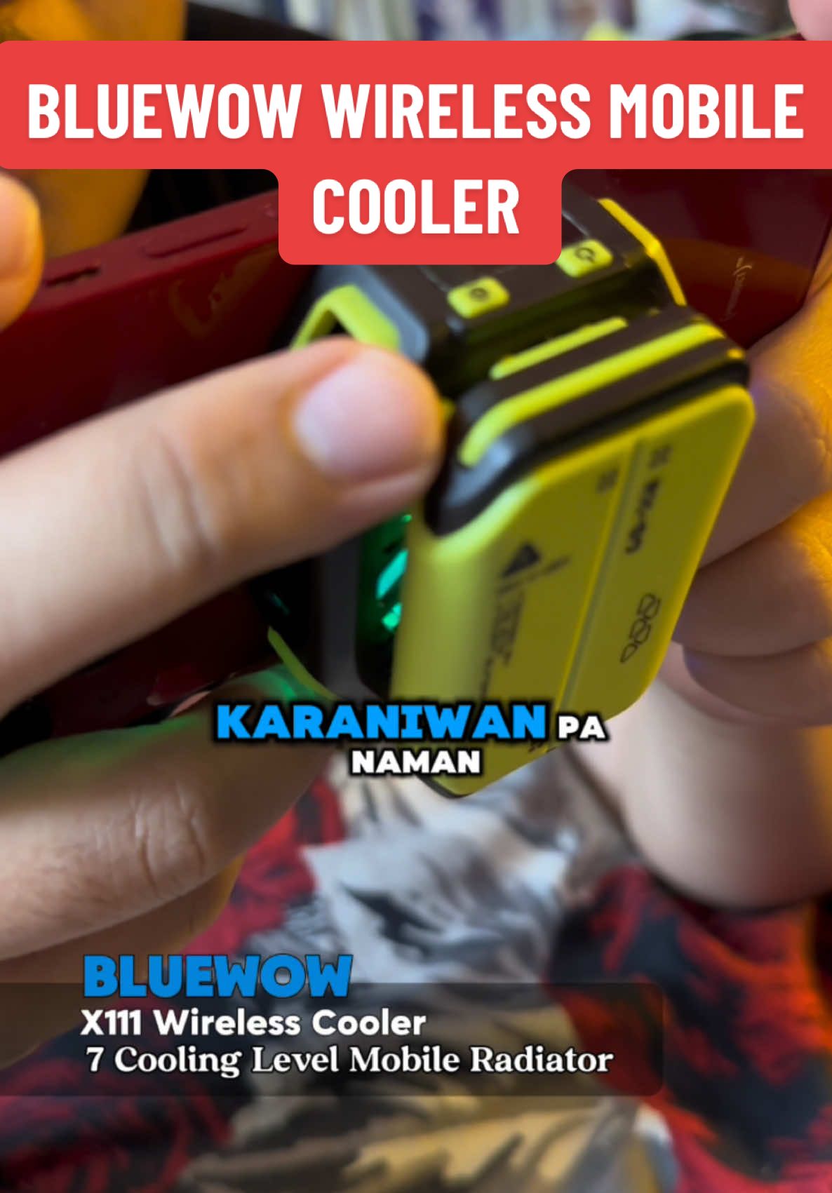 BLUEWOW X111 WIRELESS MOBILE COOLER MOBILE RADIATOR PHONE COOLING FAN MAGNETIC COOLER #phonecooler #mobilecooler #bluewow #bluewowcooler #mobileradiator #mobilegaming #mobileheating #fyp 