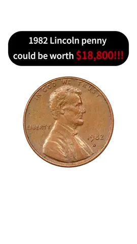 1982 penny could be worth $18,800!!! #coin #penny #rarecoins #coincollecting #treasurehunt