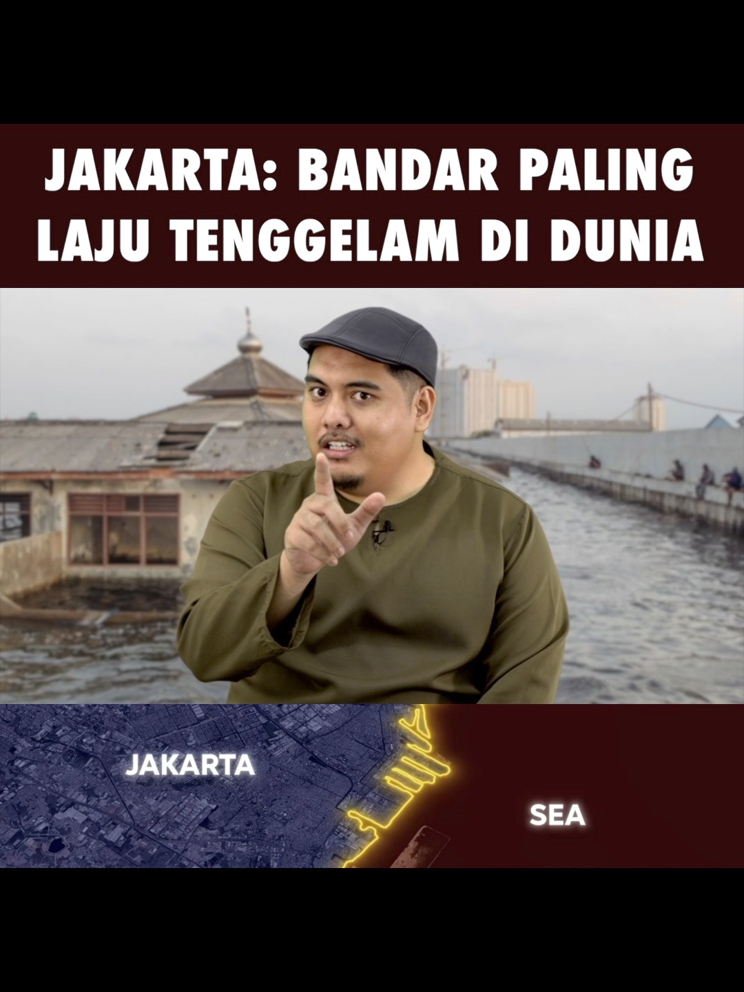 Baru tau Jakarta tenggelam bukan saja sebab air laut naik, tapi jugak sebab tanah dia tengah mendap ke bawah.