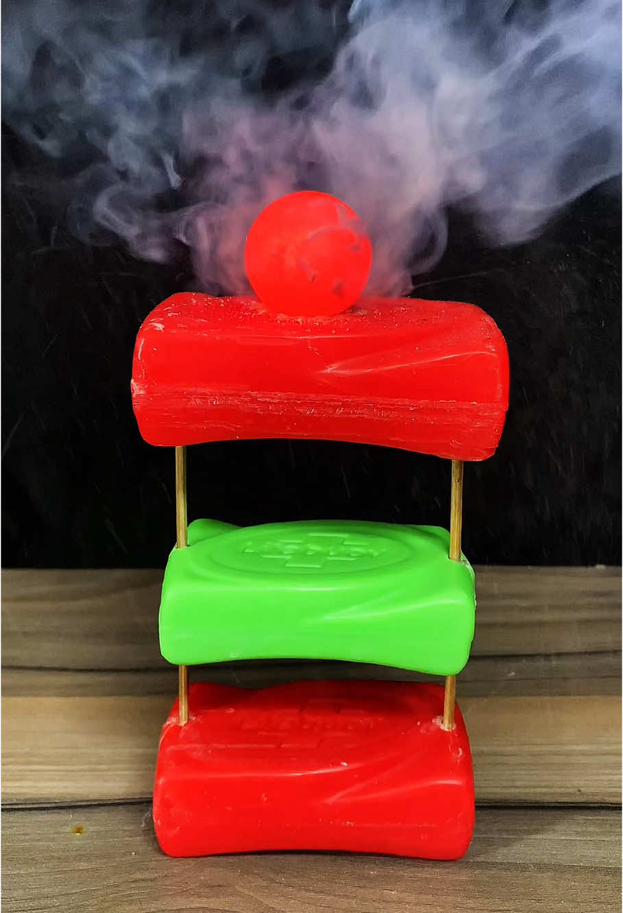 Red Hot Ball: RHCB vs Red Soap + Green Soap 🧼🔴😱🥴 #RHCB #asmrsounds #redhotball #experiment #satisfying #science #fypシ #soap 