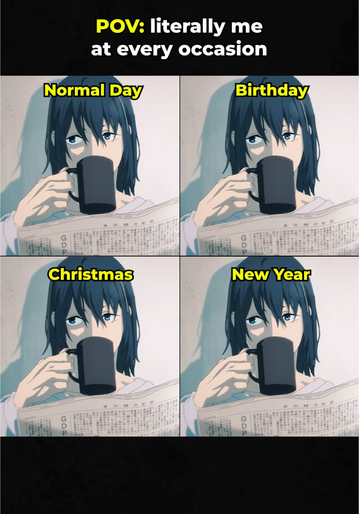 On my own, I left it to fate . . .  . #holidays #newyear #2025 #meme #anime #chainsawman #csm #aki 