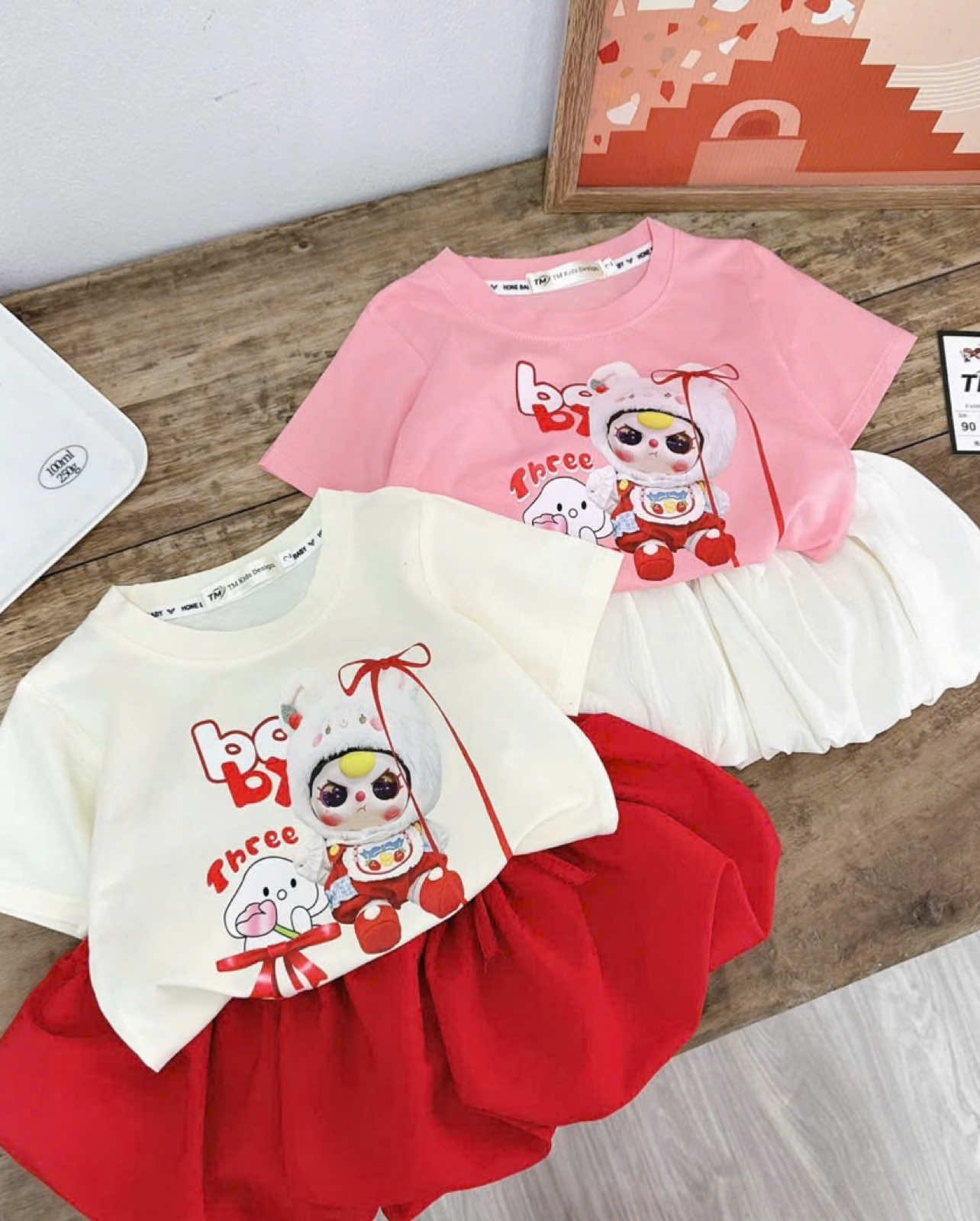 Set bộ baby three xinh về hàng cho bé rồi đây ạ❤️❤️❤️ #videotiktok #xuhuong #quanaotreem #setbobegai #Hilukids 