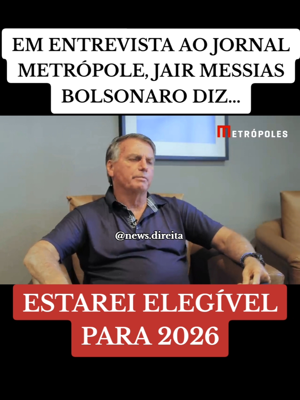 Jair Messias Bolsonaro é entrevistado Pelo jornalista do Jornal Metrópole e diz, ESTAREI ELEGÍVEL PARA 2026! #noticias #news #bolsonaropresidente #bolsonaro #entrevista #direitaconservadora #bolsonaroreeleito 