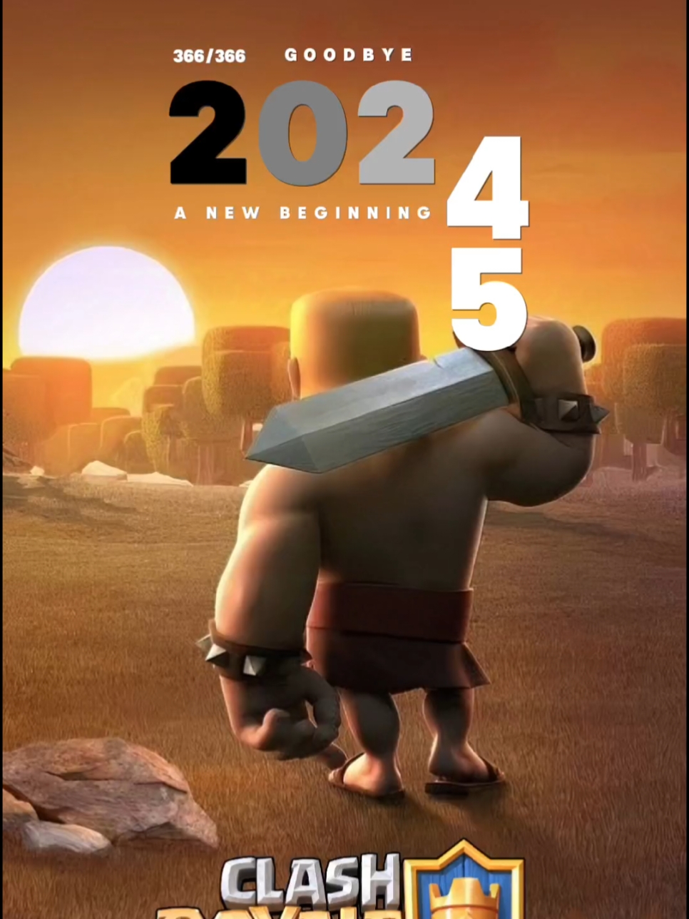 Adiós 2024, Bienvenido 2025..☺️ #CapCut #clash #clashroyale #clashroyalememes 