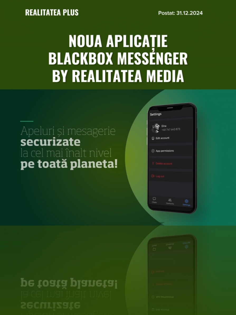 Gratuit! Descoperă noua aplicatie Blackbox Messenger by Realitatea Media... Conversatiile tale telefonice sunt acum 100% protejate si confidentiale. #stiri #romania #fyp #2025 #blackboxmessenger 