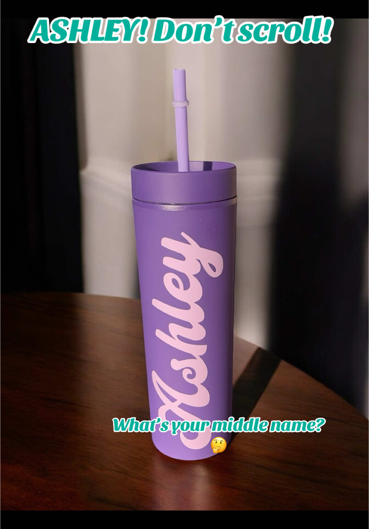 Just asking out of curiosity 🤔 • Open for custom orders ✨ • #tumbler #tumblersoftiktok #ashley #custom #custommade #purple 