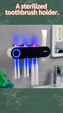 Ultraviolet disinfected toothbrush holder #Wall munted sanitary toothbrush holder with toothpaste dispenser It can also be a gift for boyfriends and girlfriends #tiktokshop 