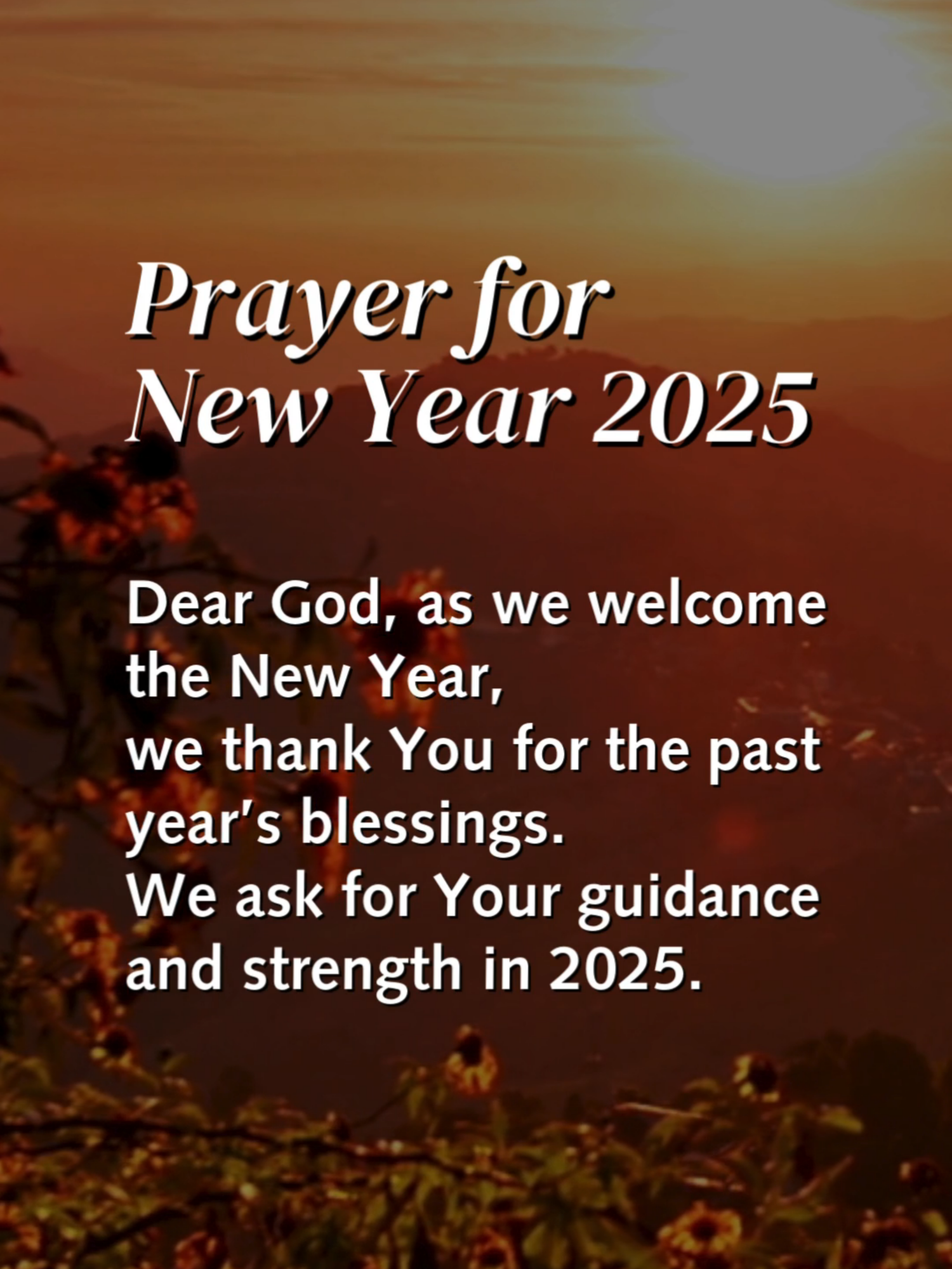 Prayer for New Year 2025