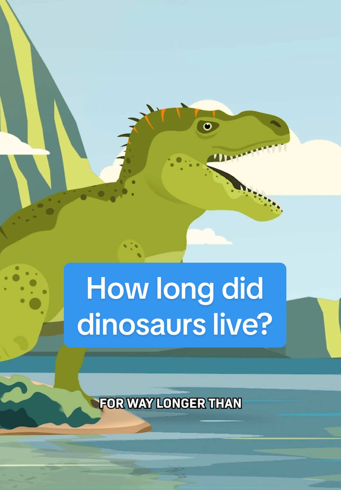 Dinosaurs lived for WAY longer than most people think... My favorite fact about this is: There was more time that separates Stegosaurus from T-Rex than separates T-Rex from us! Watch our longer video all about dinosaur discovery, and follow for more optimistic science and tech stories... #dinosaur #animation #science #tech