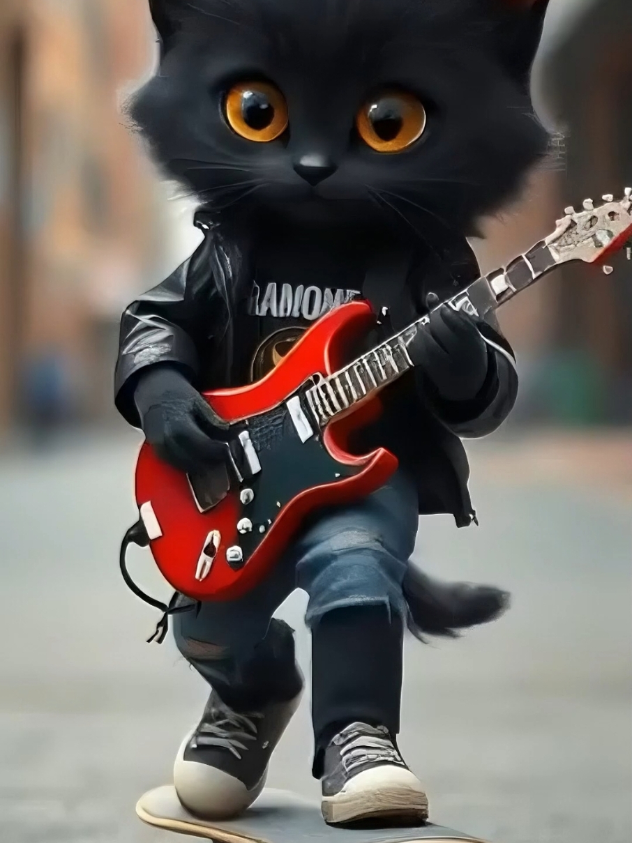 Blitzkrieg Bop - Ramones  #rock #cats #skate #fyp #viralmusic #ramones #blitzkriegbop  @RockWaveAI 