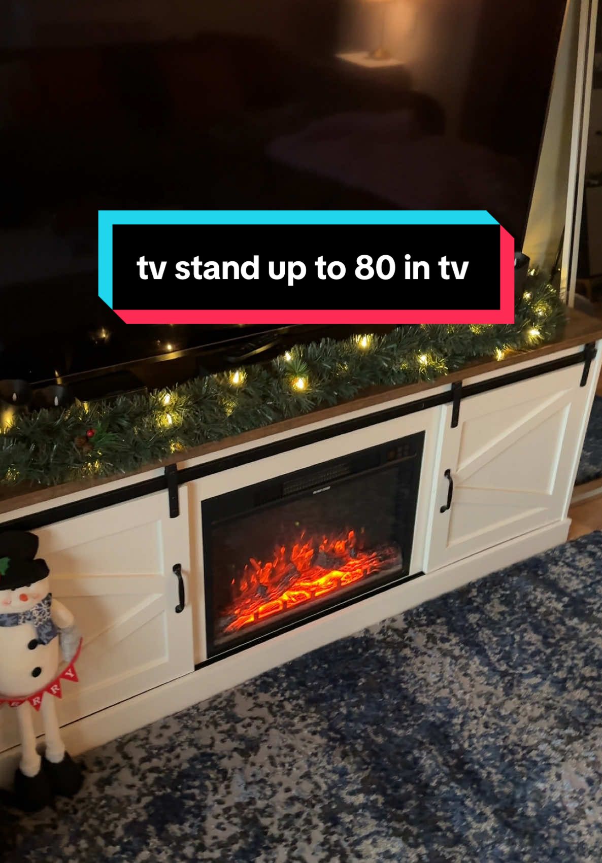 tv stand up to 80 in tv  #firepit #chimenea #tvstand #tiktokmademebuyit #fyp 