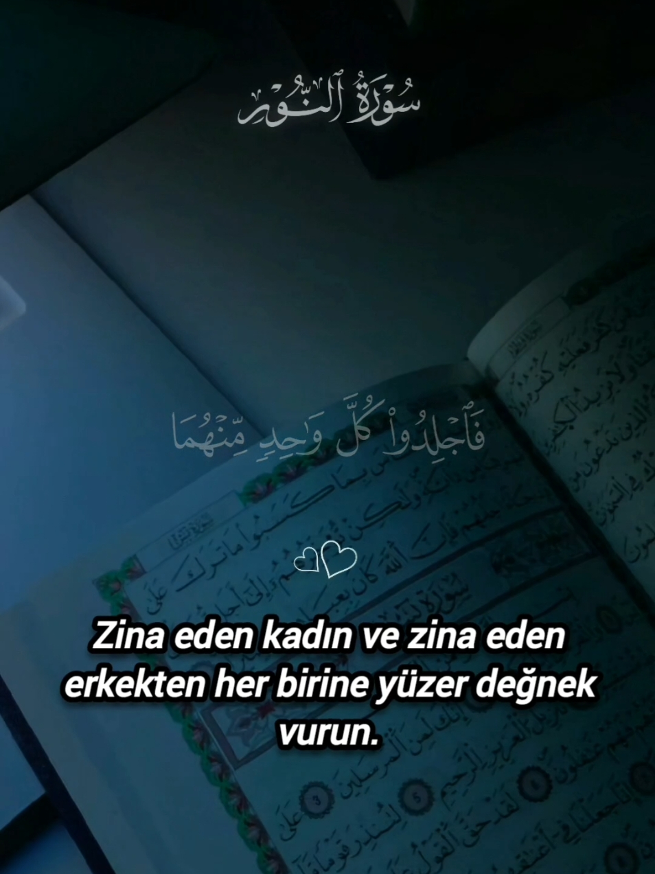 Bu, bizim indirdiğimiz ve (hükümlerini) farz kıldığımız bir sûredir. Düşünüp öğüt almanız için onda apaçık âyetler indirdik. Zina eden kadın ve zina eden erkekten her birine yüzer değnek vurun. Allah'a ve ahiret gününe inanıyorsanız, Allah'ın dini(nin koymuş olduğu hükmü uygulama) konusunda onlara acıyacağınız tutmasın. Mü'minlerden bir topluluk da onların cezalandırılmasına şahit olsun. Nûr Sûresi, 1-2 . . . . . . . . . #dinisohbet #salavatışerif #sondakikahaberler #huzurislamda #namazagidenyol #metinbalkanlıoglu #kuranıkerim🕋🕊🕋 #ömerdöngeloğlu #enanlamlıvideolar #reelsvideos #IslamicEdit #peygamberefendimiz #güzelbirsöz #nihathatipoğlu #kesfet #hayirlicumalar #gazzedezulümvar #sehitlerölmez #vatanbölünmez🇹🇷 