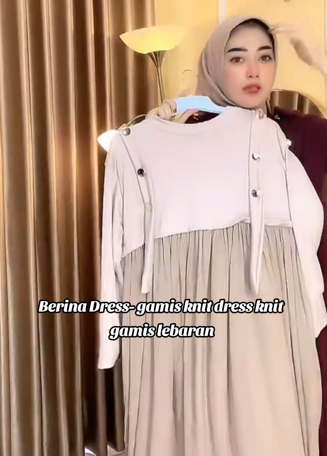 Berina Dress- gamis knit dress knit gamis#fyp #belilokal #dress #gamis #gamismurah #tiktoktokopedia 